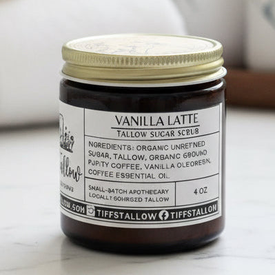 Vanilla Latte Tallow Sugar Scrub- 4 oz