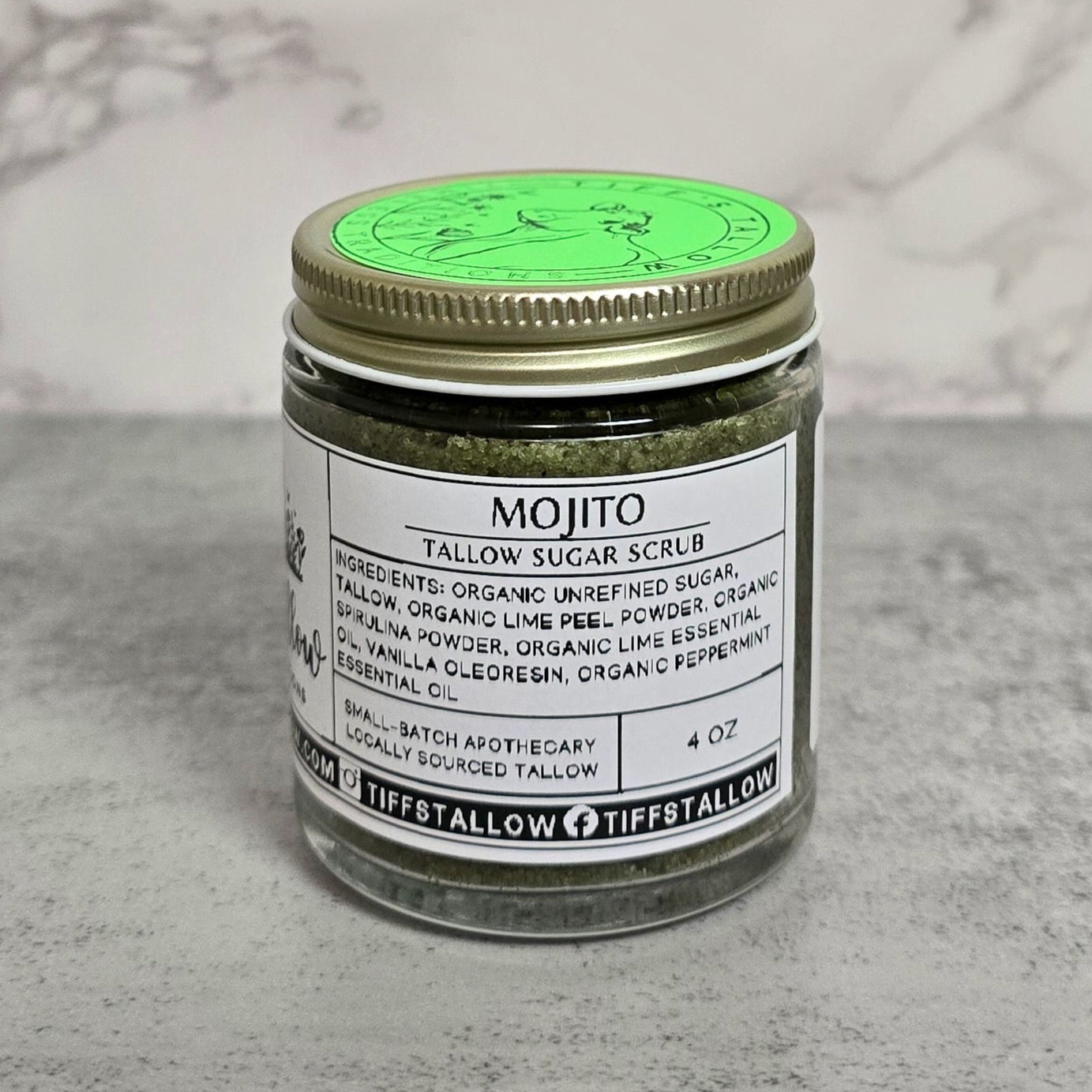Mojito Tallow Sugar Scrub- 4 oz