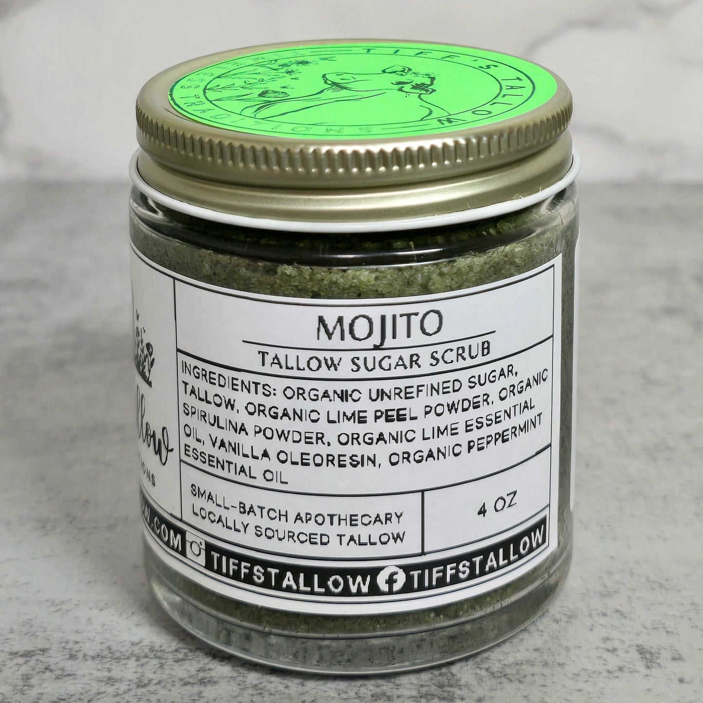 Mojito Tallow Sugar Scrub- 4 oz
