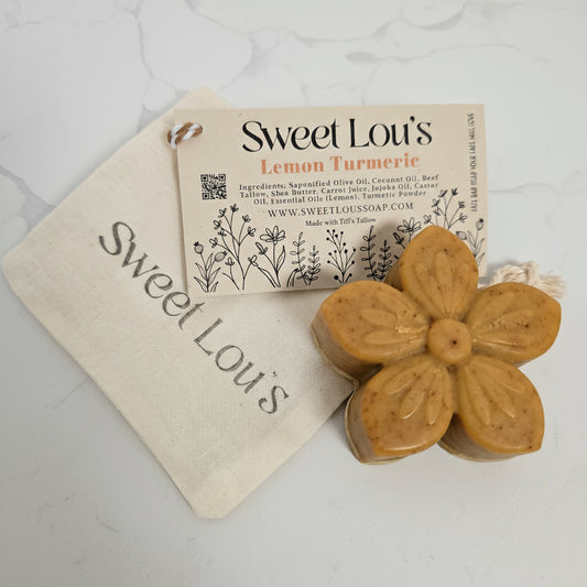 Lemon Turmeric Tallow Facial Soap