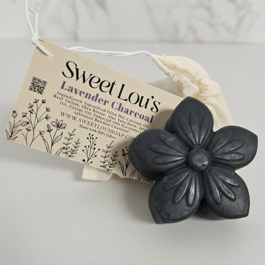 Lavender Charcoal Tallow Facial Soap