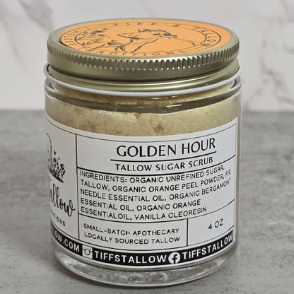 Golden Hour Tallow Sugar Scrub- 4 oz