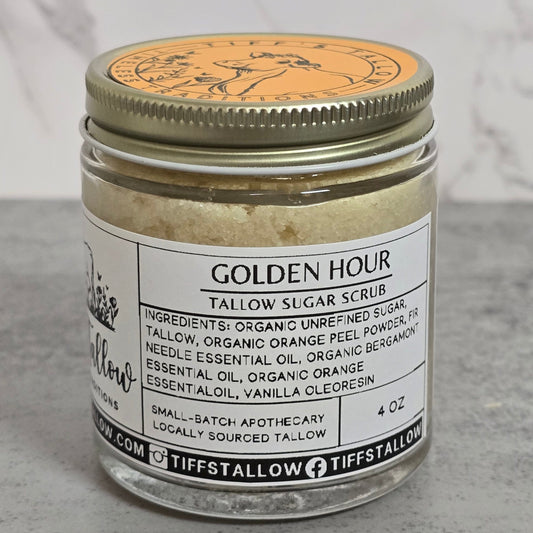 Golden Hour Tallow Sugar Scrub- 4 oz