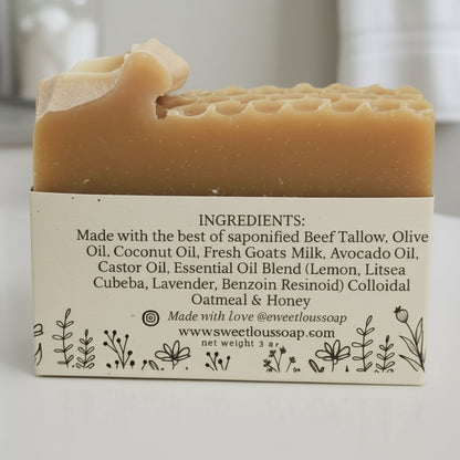 Honey Lemon Tallow (Body) Soap Bar