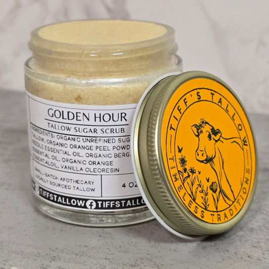 Golden Hour Tallow Sugar Scrub- 4 oz